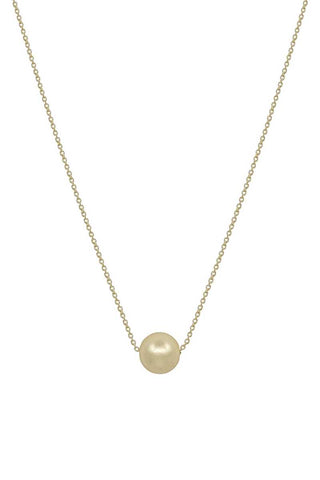 Metal Chain Pearl Pendant Necklace